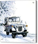 1980s U.s. Postal Service Jeep Acrylic Print