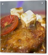 Cutlet With Sauce Served In A Plate #2 Acrylic Print