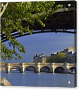 Europe France Paris Quay At The Height Of The Pont Des Arts #2 Acrylic Print