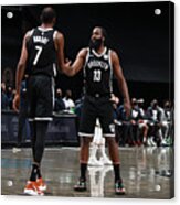 Kevin Durant And James Harden Acrylic Print