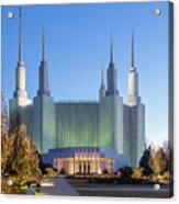 Mormon Temple In Washington Dc With Xmas Lights #2 Acrylic Print