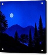 Mountain Moonrise Acrylic Print
