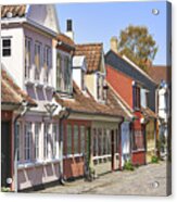 Old Town With Small Streets In Odense #2 Acrylic Print