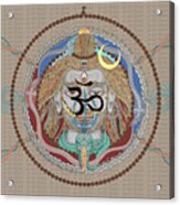 Shiva Om Munda Mala Cream Acrylic Print