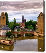 The Twin Watchtowers Of The Ponts Couverts, Strasbourg, France #2 Acrylic Print