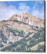 Welcome To Big Sky Montana Village In Montana Usa In Summer #2 Acrylic Print