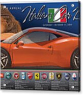 2009 Atlanta Italian Car Day Poster Acrylic Print