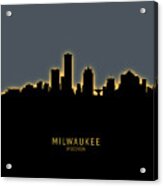 Milwaukee Wisconsin Skyline #22 Acrylic Print