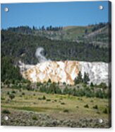Mammoth Hot Springs In Yellowstone National Park. Usa #24 Acrylic Print