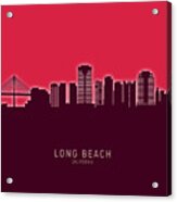 Long Beach California Skyline #26 Acrylic Print