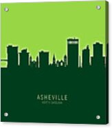 Asheville North Carolina Skyline #27 Acrylic Print