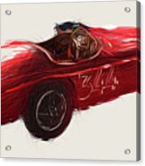 Ferrari 166 Mm Drawing #3 Acrylic Print