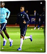 France Soccer Team Training Session At Clairefontaine #3 Acrylic Print