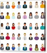 Set Of Abstract Business People Avatars Acrylic Print
