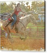 Barrel Racing At The Turning Point Arena #34 Acrylic Print