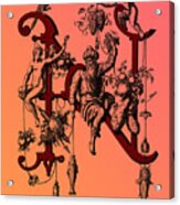 Bible Alphabet. The Alphabet In The Form Of Illustrations For The Bible. Letter N. Acrylic Print