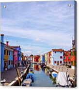 Colorful Houses In Bruno, Venice, Italy #4 Acrylic Print