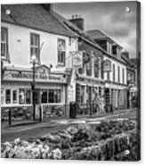 Old Irish Town The Dingle Peninsula In The Summer In Black And W #4 Acrylic Print
