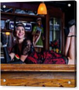 One Woman In Roaring 20 Outfits On The Bar #4 Acrylic Print