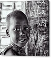 4269 Maasai Child Village School Ngorongoro Acrylic Print