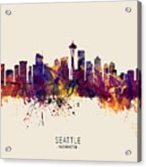Seattle Washington Skyline #44 Acrylic Print