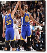 Stephen Curry and Kevin Durant Acrylic Print