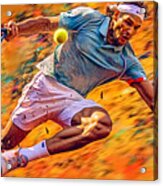 Maximalist  Famous  Sports  Athletes  Rafael  Nadal   By Asar Studios #6 Acrylic Print