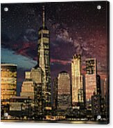 The City Of Dreams, New York City's Skyline At Twilight Acrylic Print
