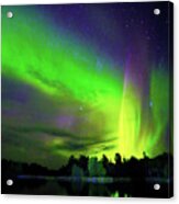 Northern Lights Over Boulder Lake #7 Acrylic Print