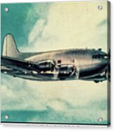 Wings Cigarette Airplane Trading Card #7 Acrylic Print