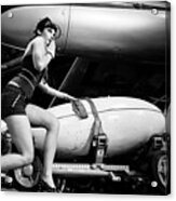 Ameican Air Power Museum, Pin Up And Airplanes #8 Acrylic Print