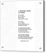 A Beautiful Shade Of Broken - Poem With Design Acrylic Print
