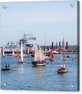 A Busy Day In Falmouth Acrylic Print
