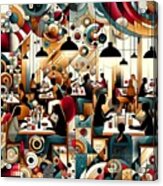 A Collage Of People Dining Out - 2 Acrylic Print