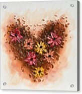 A Floral Heart Acrylic Print