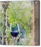 A Glass At The Vineyard Acrylic Print