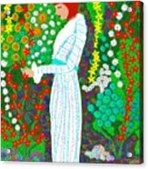 A Lady In The Garden Acrylic Print