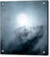 A Moon In The Mist Acrylic Print