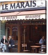 A Paris Cafe--le Marais Acrylic Print