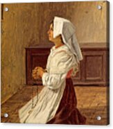 A Praying Italian Woman Acrylic Print