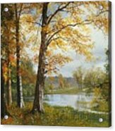 A Quiet Lake By Albert Bierstadt2 Acrylic Print