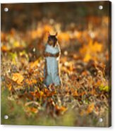A Squirrel Stands Up. Acrylic Print