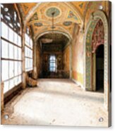 Abandoned Corridor In Villa Acrylic Print