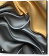 Abstract Background Luxury Cloth Or Liquid Wave Or Wavy Folds Of Acrylic Print