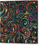 Abstract Ethnic Painting, Colorful Ethnic Acrylic Print