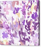 Abstract Purple Flowers The Burst Of Color Splash Of Watercolor I Acrylic Print