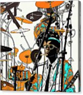 Abstract Surreal Drummer Music  Modern Art Acrylic Print