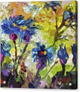 Abstract Thistles Floral Art Acrylic Print