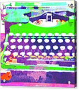 Abstract Watercolor - Vintagetypewriter Acrylic Print