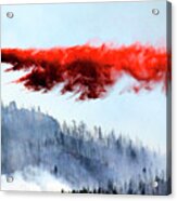 Air Tanker Wildfire Drop Acrylic Print